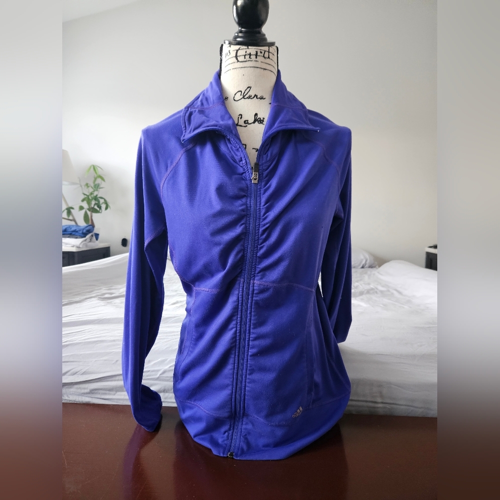 adidas Women's Vibrant Blue Zip Up Jacket
